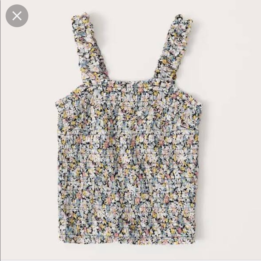 Abercrombie and Fitch Smocked Floral Cami